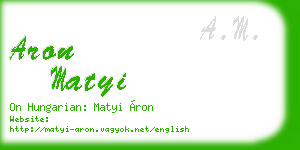 aron matyi business card
